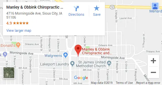 Chiropractic Sioux City IA Map